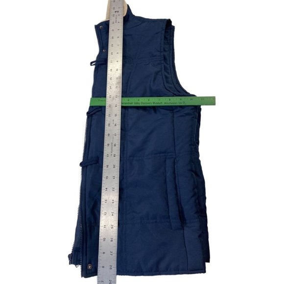 Caribbean Joe Womens Vest Blue Waist Length Full Zip Pockets Toggles High Neck L - Picture 7 of 8